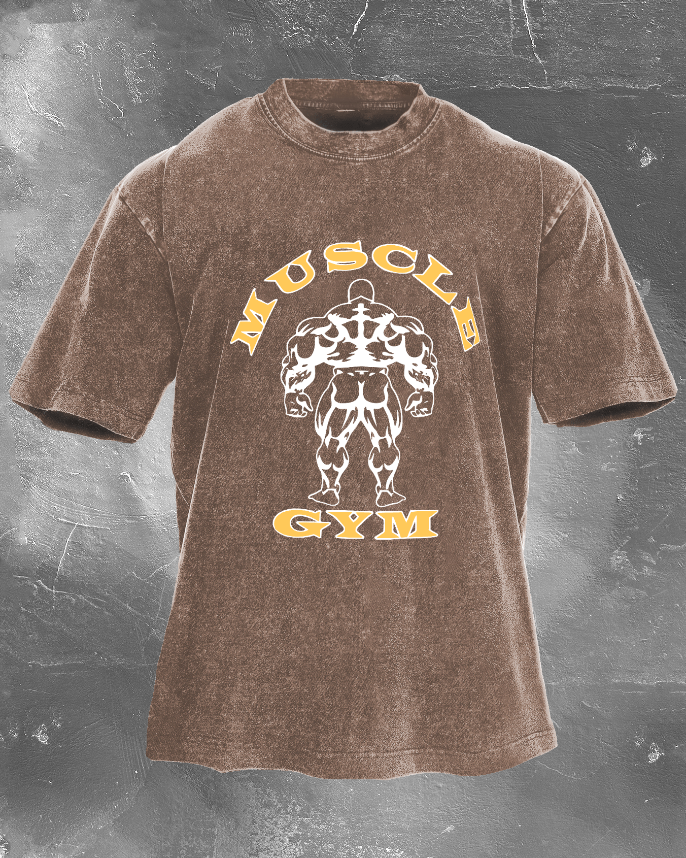 alt
Muscle Gym-menns vasket T-skjorte - Gymfit