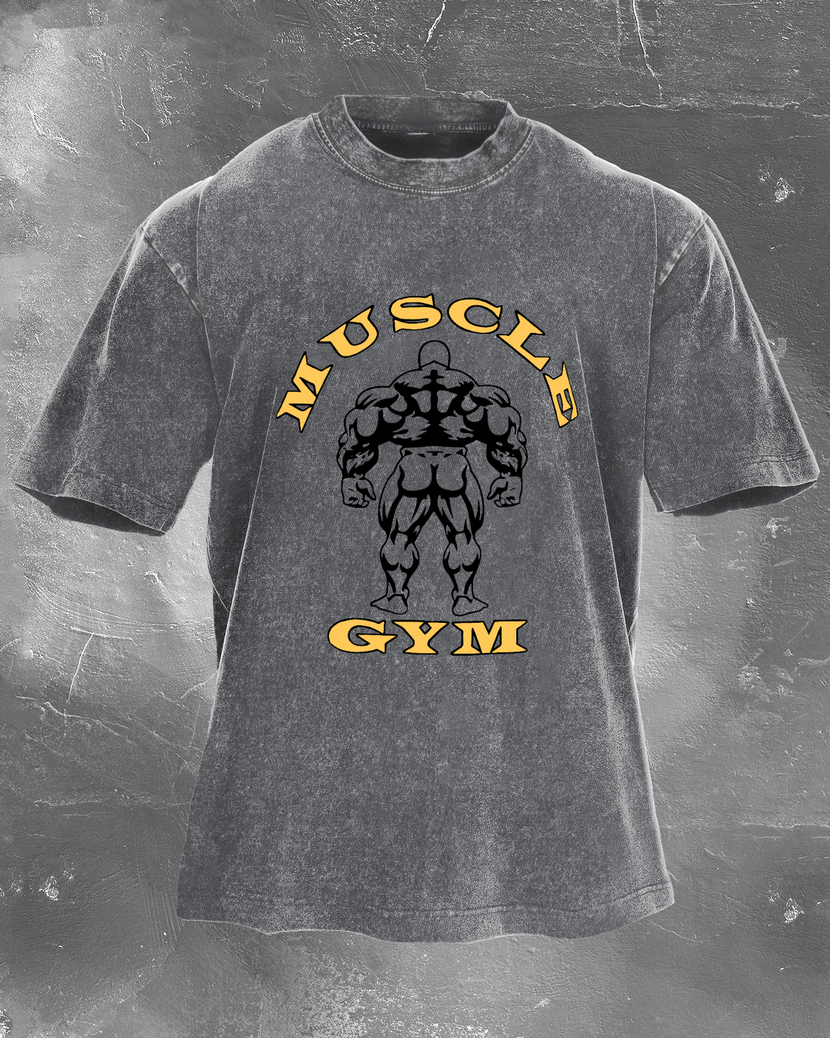 Muscle Gym herre vasket T-skjorte - Gymfit