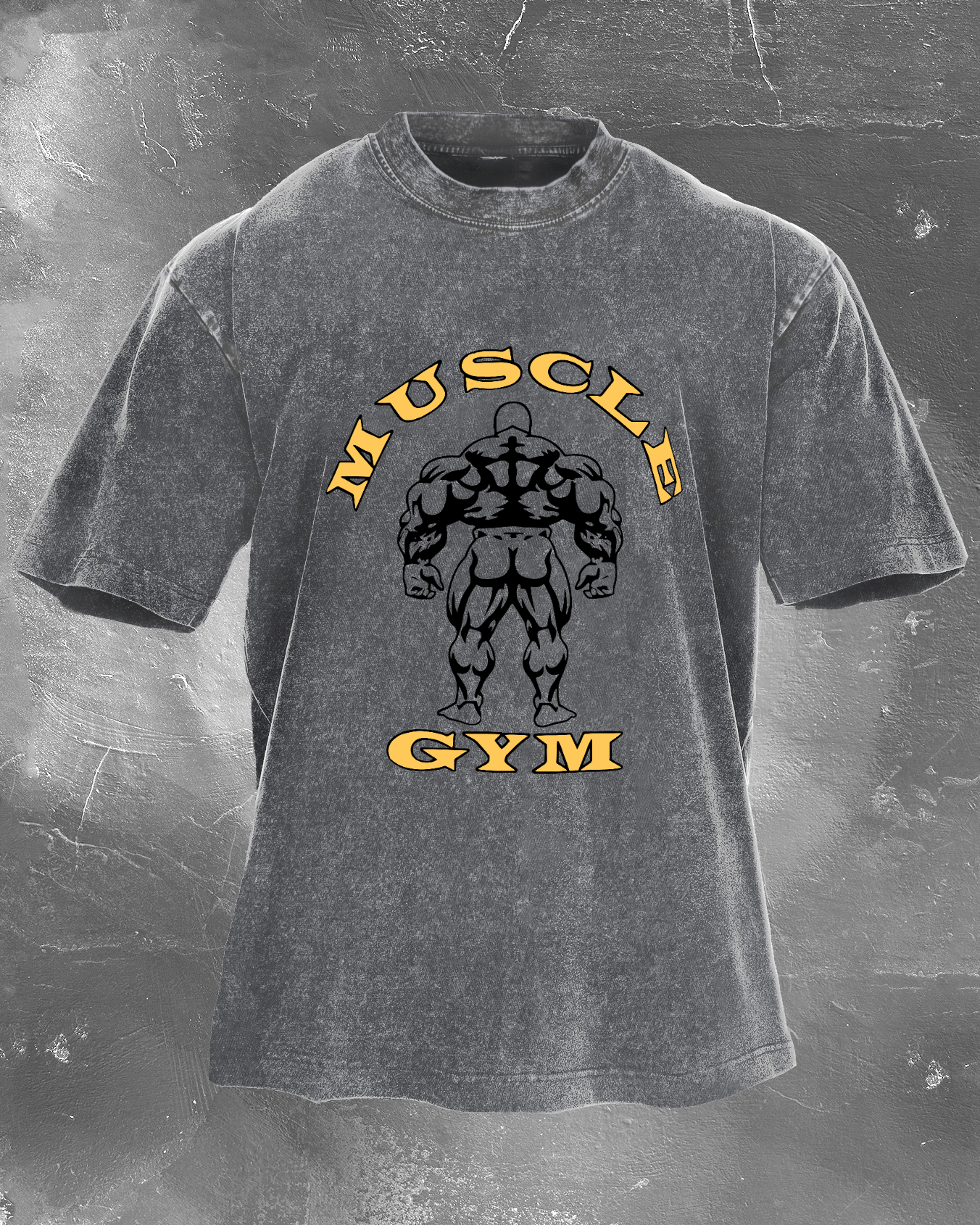 Muscle Gym herre vasket T-skjorte - Gymfit