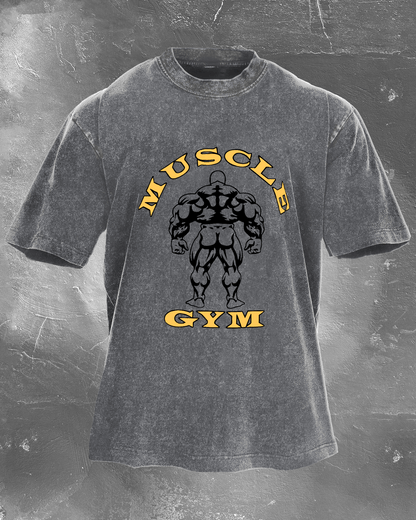 Muscle Gym herre vasket T-skjorte - Gymfit