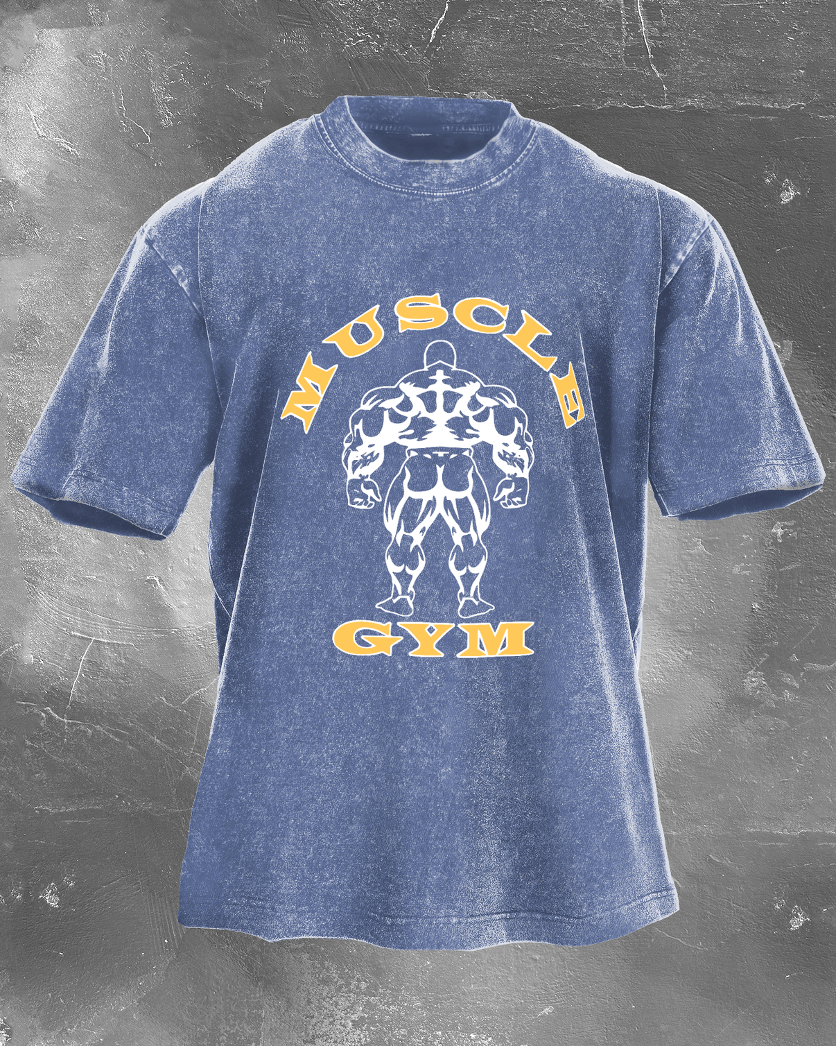 Muscle Gym herre vasket T-skjorte - Gymfit
