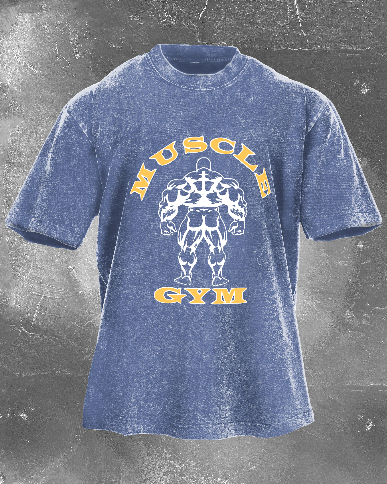 Muscle Gym herre vasket T-skjorte - Gymfit