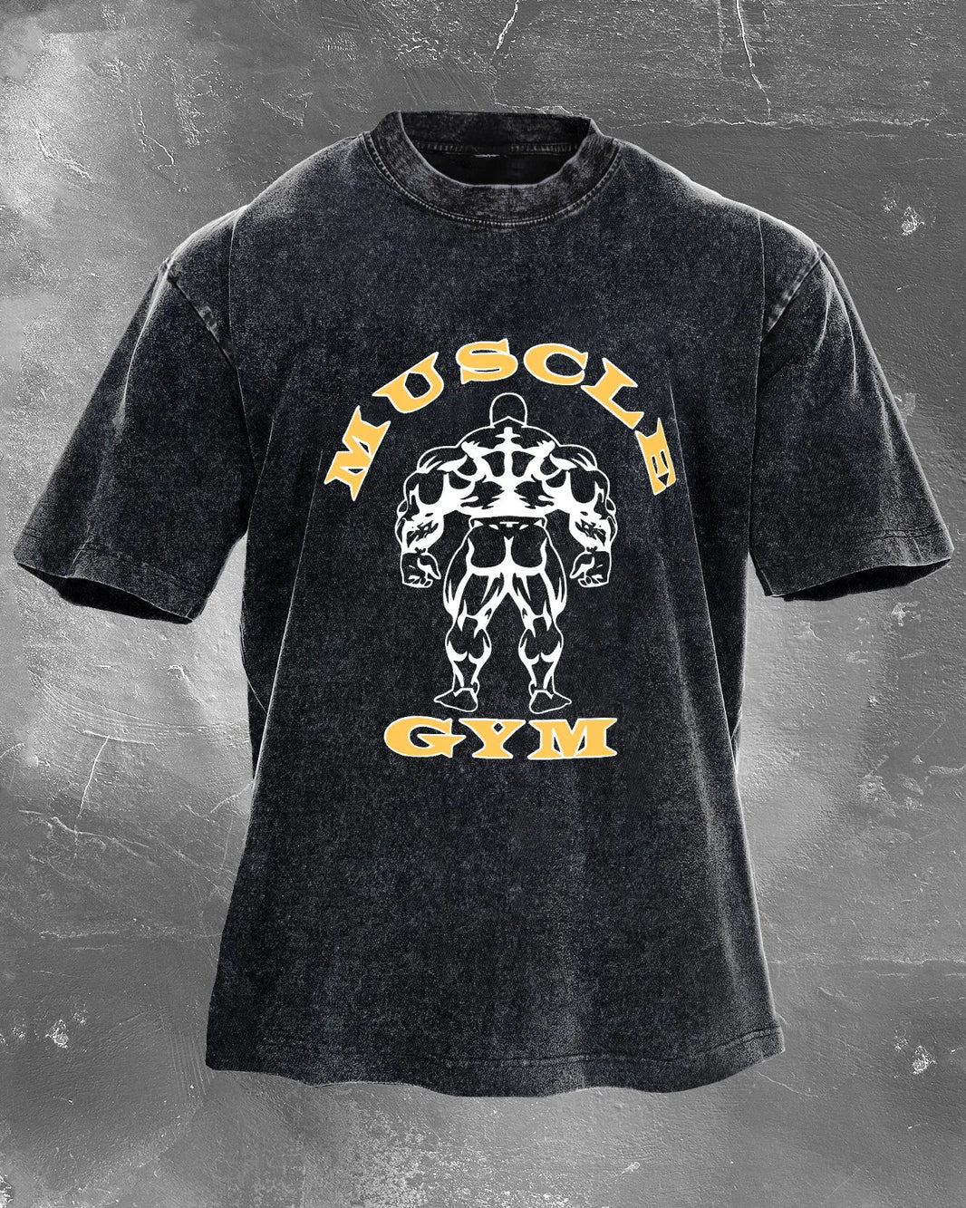 Muscle Gym vasket T-skjorte for menn - Gymfit