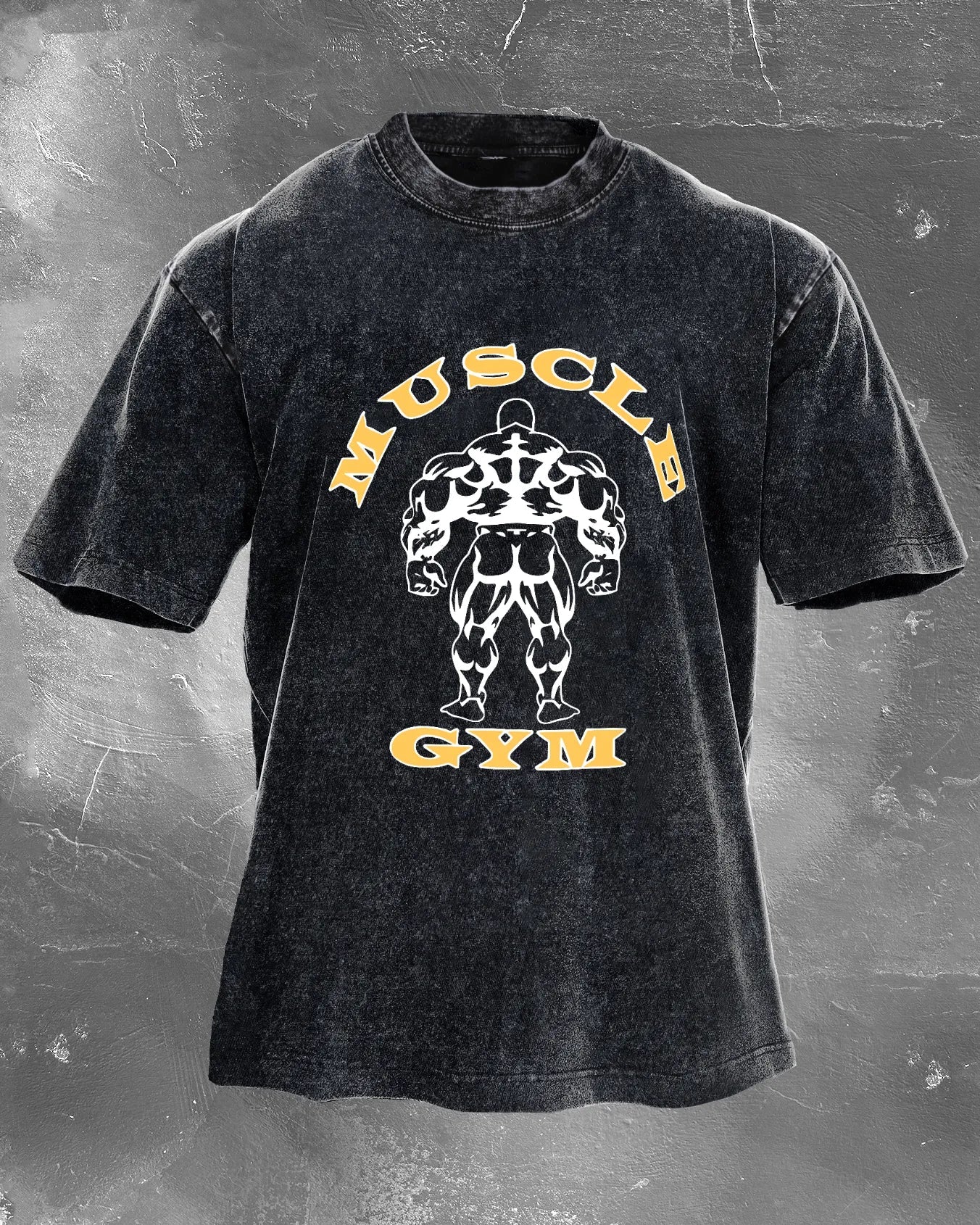 Muscle Gym vasket T-skjorte for menn - Gymfit