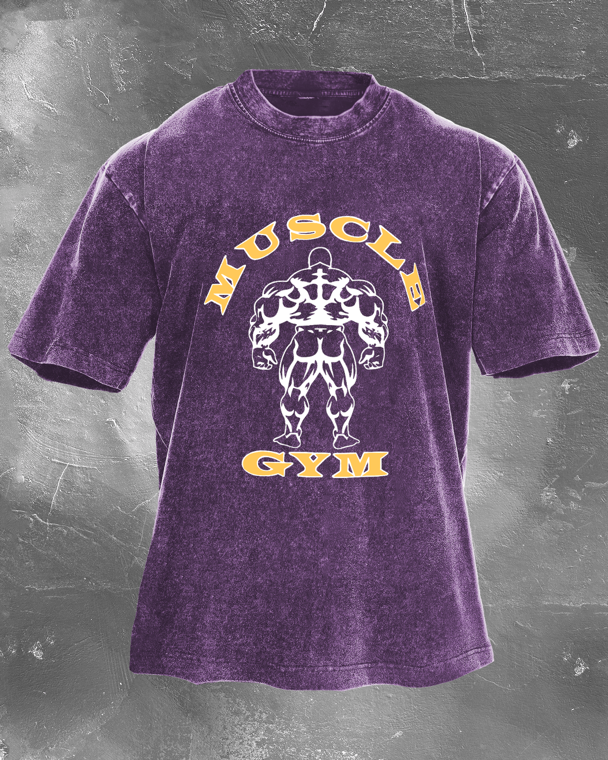Muscle Gym herre vasket T-skjorte - Gymfit