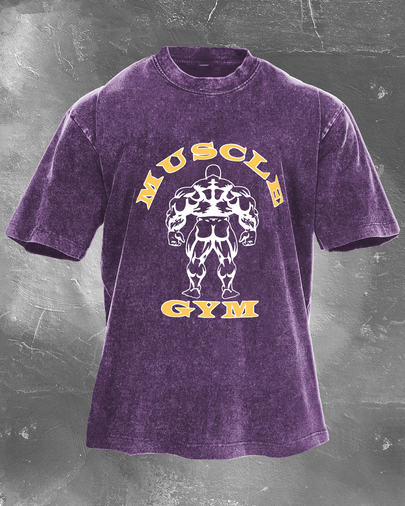 Muscle Gym herre vasket T-skjorte - Gymfit