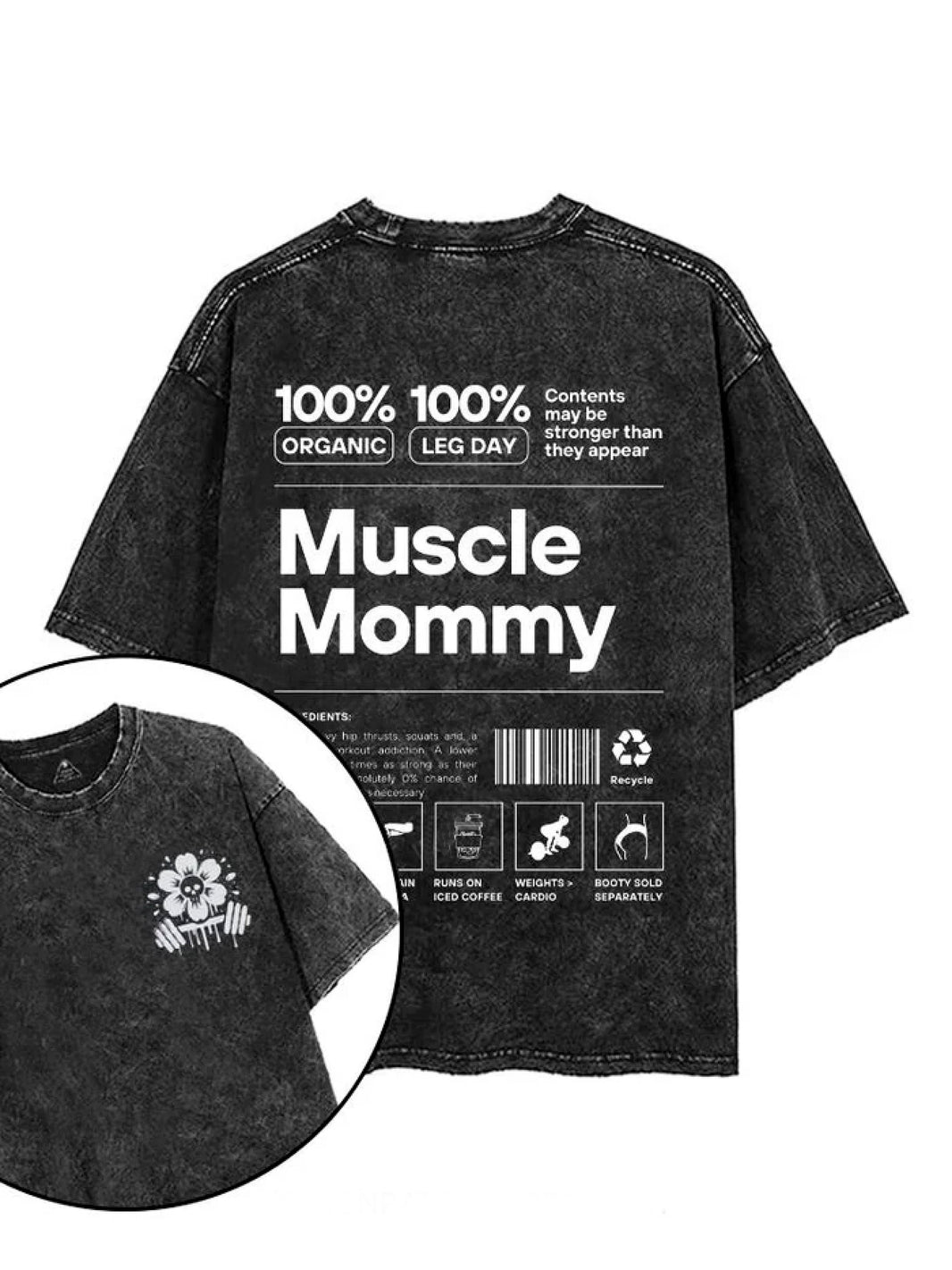 MUSCLE MOMMY GYM T-SKJORTE - Gymfit