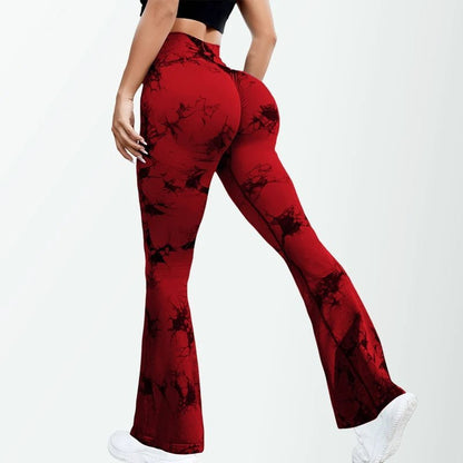 NYHET Tie-dye flared leggings - Gymfit