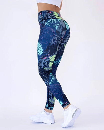 Abstrakte leggings med havmotiv - Gymfit