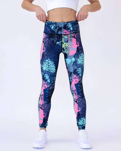 Leggings med abstrakt havmotiv - Gymfit