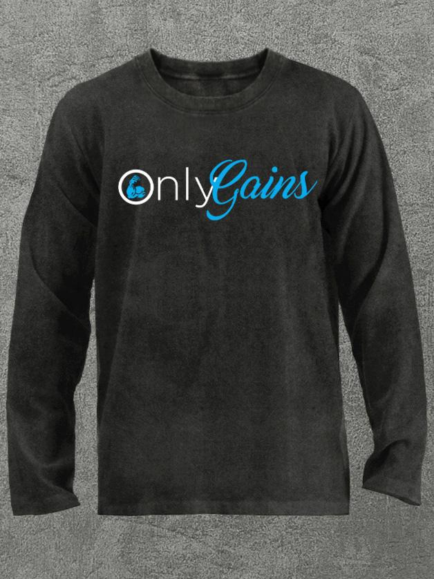 Only Gains vasket langermet treningsskjorte - Gymfit