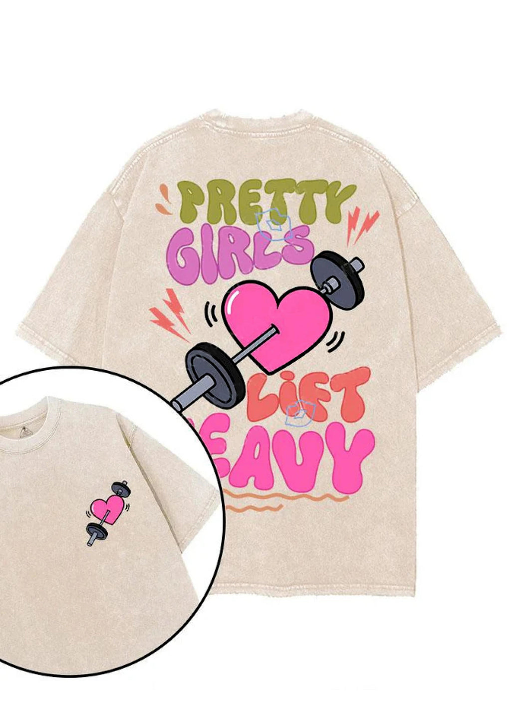 SØTE JENTER LØFTER TUNGT T-SHIRT - Gymfit