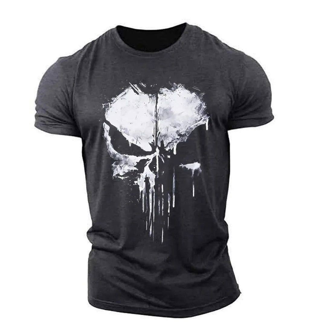 T-skjorte med Punisher-skalle - Gymfit