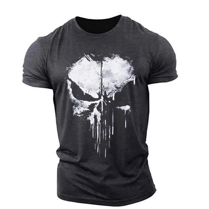 T-skjorte med Punisher-skalle - Gymfit