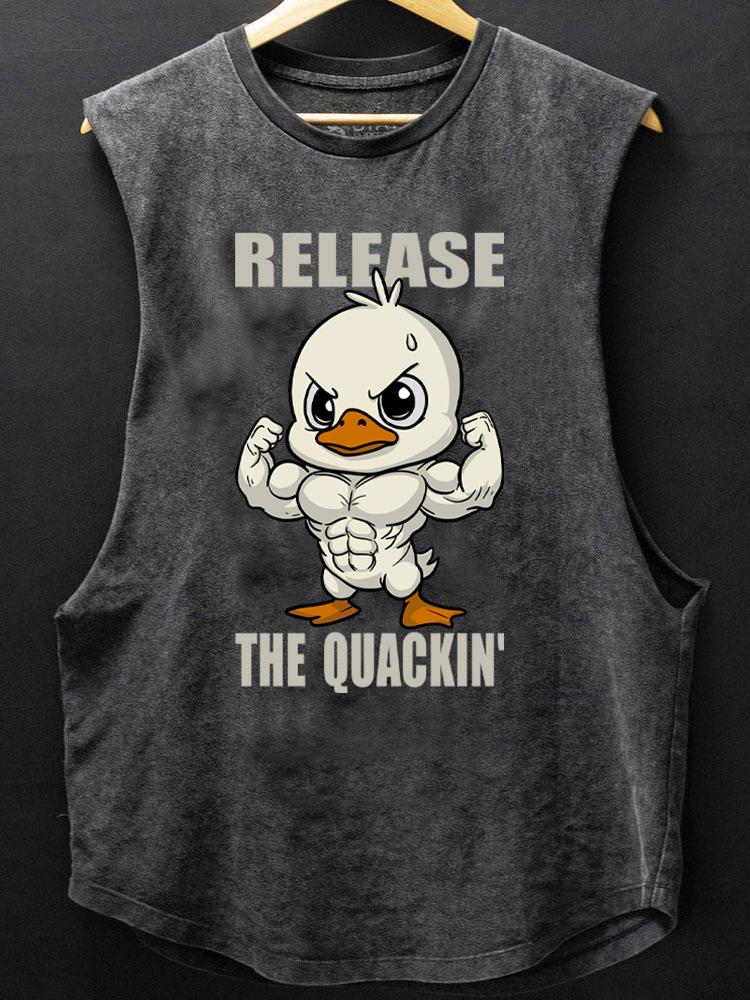 release den quackin' SCOOP BOTTOM COTTON TANK - Gymfit