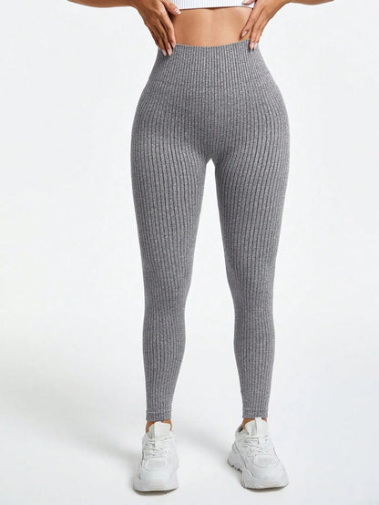Ribbede sømløse leggings - Gymfit