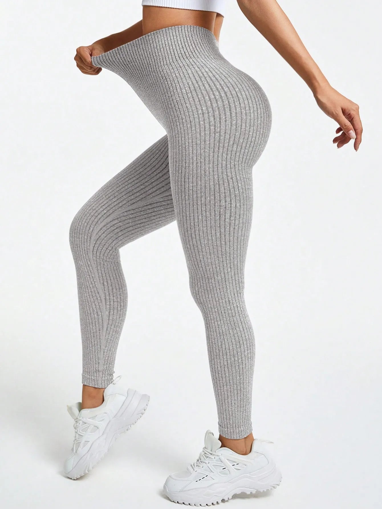 Ribbede sømløse leggings - Gymfit