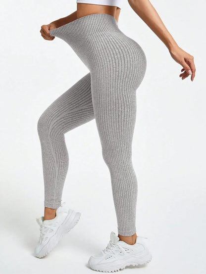 Ribbede sømløse leggings - Gymfit