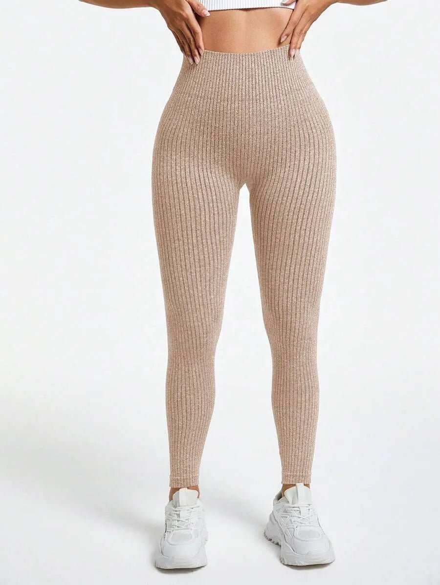 Ribbede sømløse leggings - Gymfit