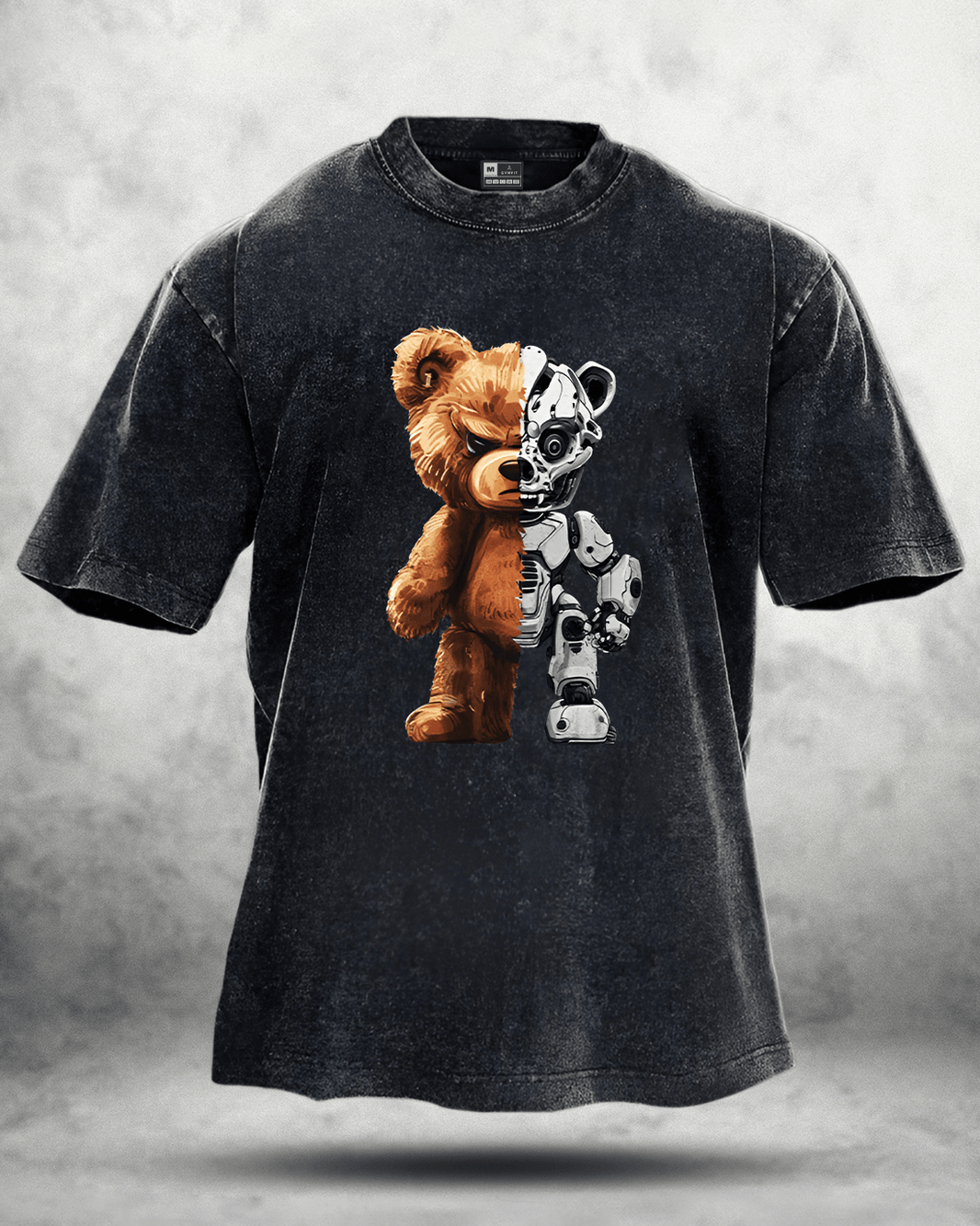 ROBOT BEAR VASKET T-SKJORTE - Gymfit