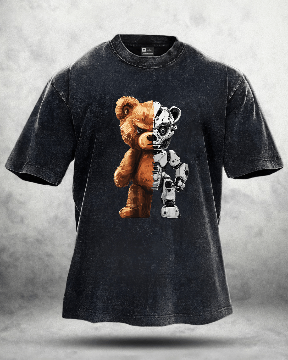 ROBOT BEAR VASKET T-SKJORTE - Gymfit