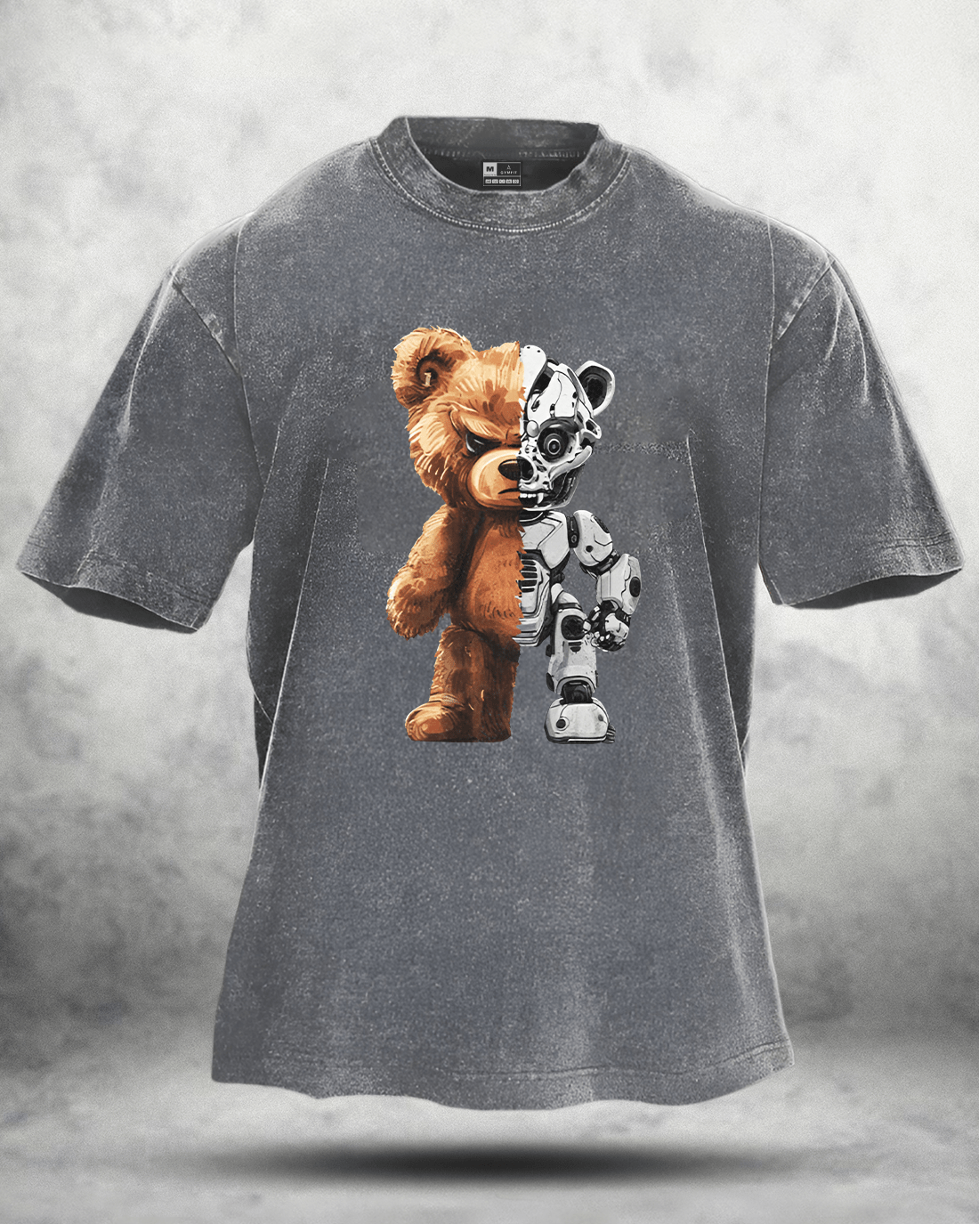 ROBOT BEAR VASKET T-SKJORTE - Gymfit