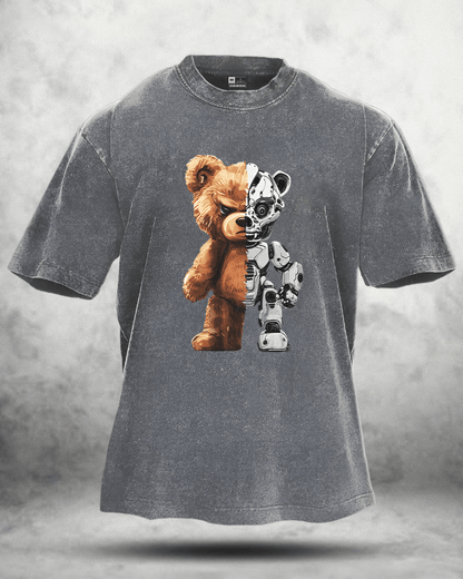 ROBOT BEAR VASKET T-SKJORTE - Gymfit