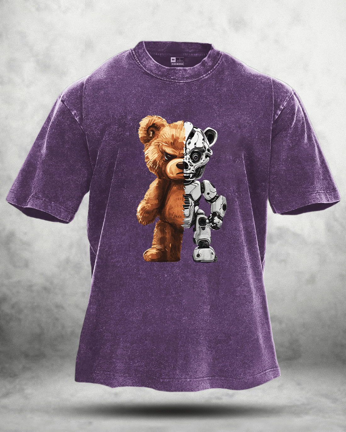 ROBOT BEAR VASKET T-SKJORTE - Gymfit