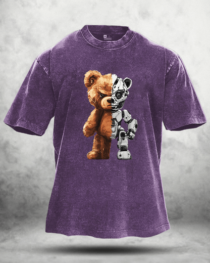 ROBOT BEAR VASKET T-SKJORTE - Gymfit