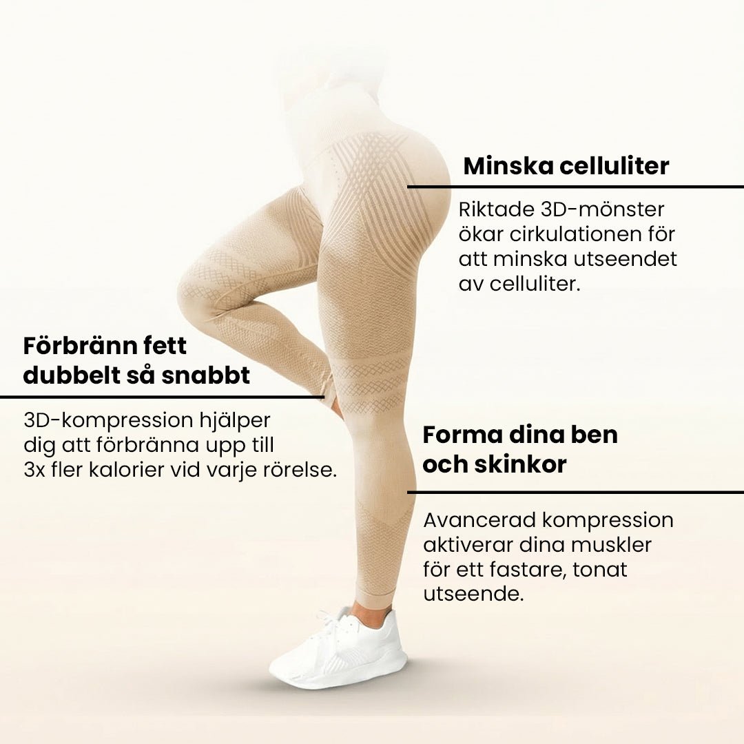 Sømløse anti-cellulitt-leggings - Gymfit
