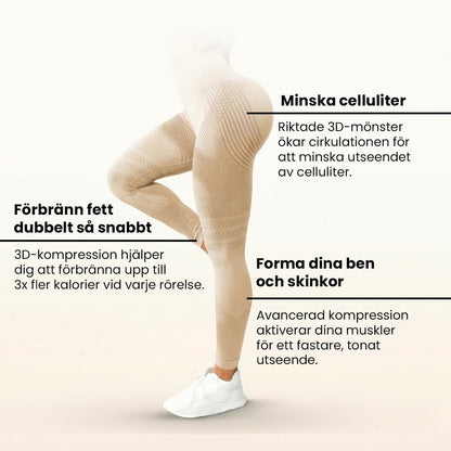 Sømløse anti-cellulitt-leggings - Gymfit