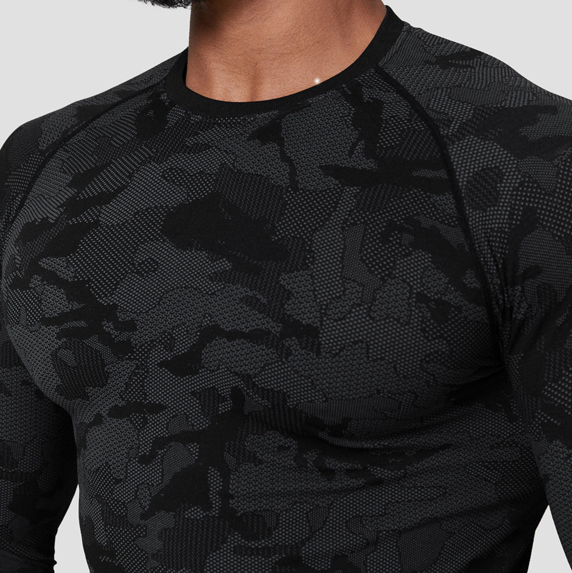 Seamless Camo Quick Dry langermet skjorte - Gymfit