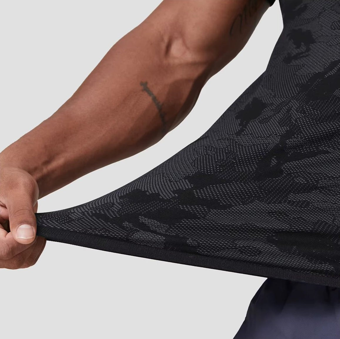 Sømløs Camo Quick Dry T-skjorte - Gymfit