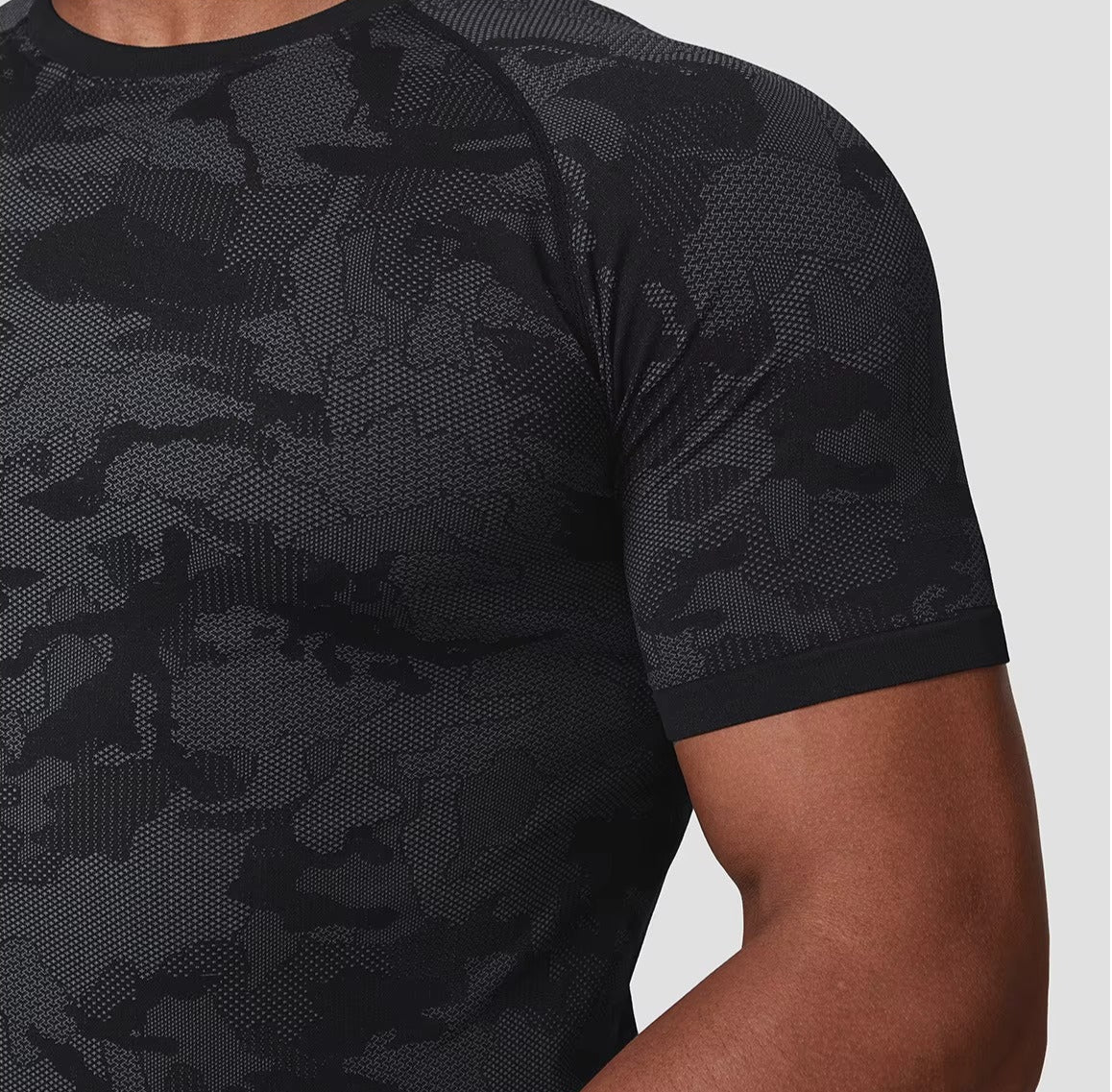Sømløs Camo Quick Dry T-skjorte - Gymfit
