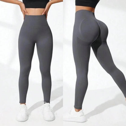 Seamless leggings – høy midje og løftende design - Gymfit