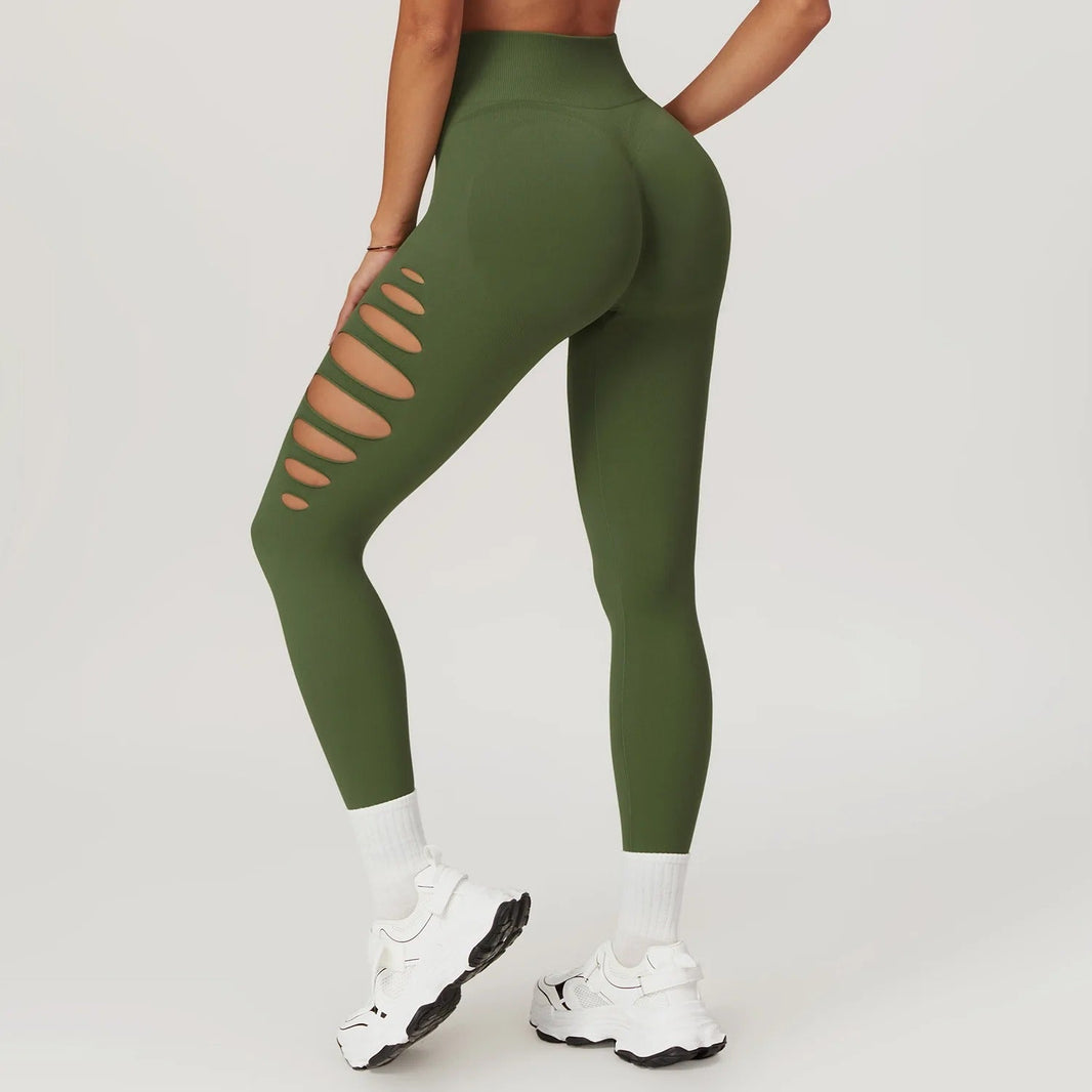 Seamless leggings med hull - Gymfit