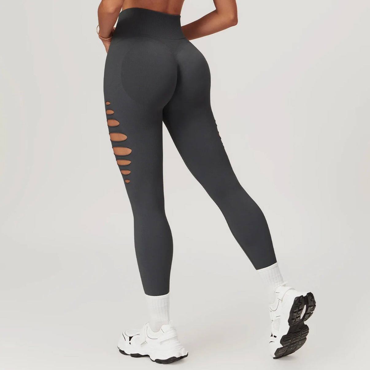 Sømløse leggings med hull - Gymfit