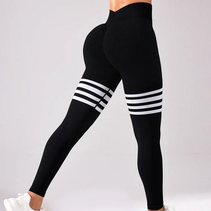sømløse leggings med V-rygg - Gymfit