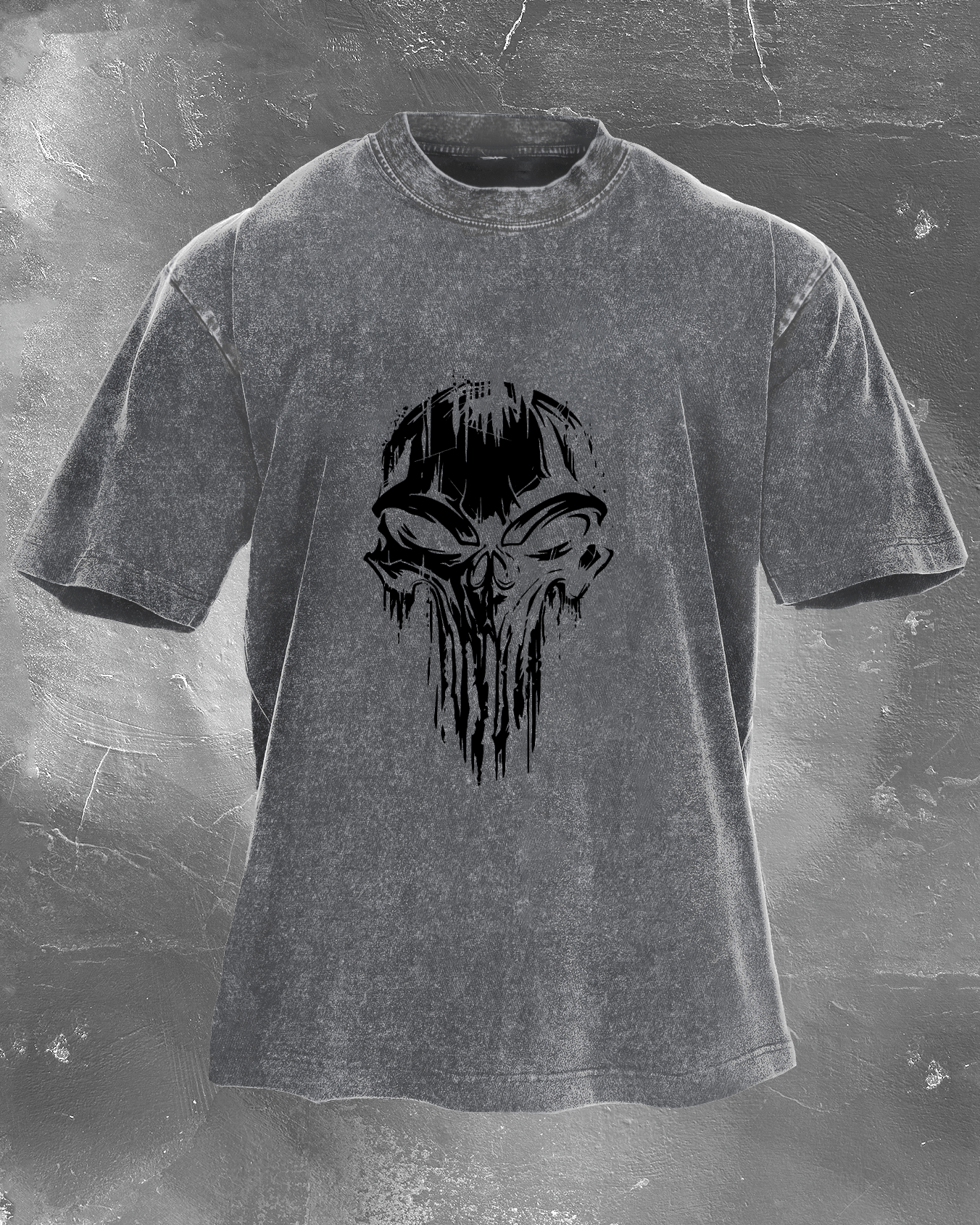 Skull herre-vasket T-skjorte - Gymfit