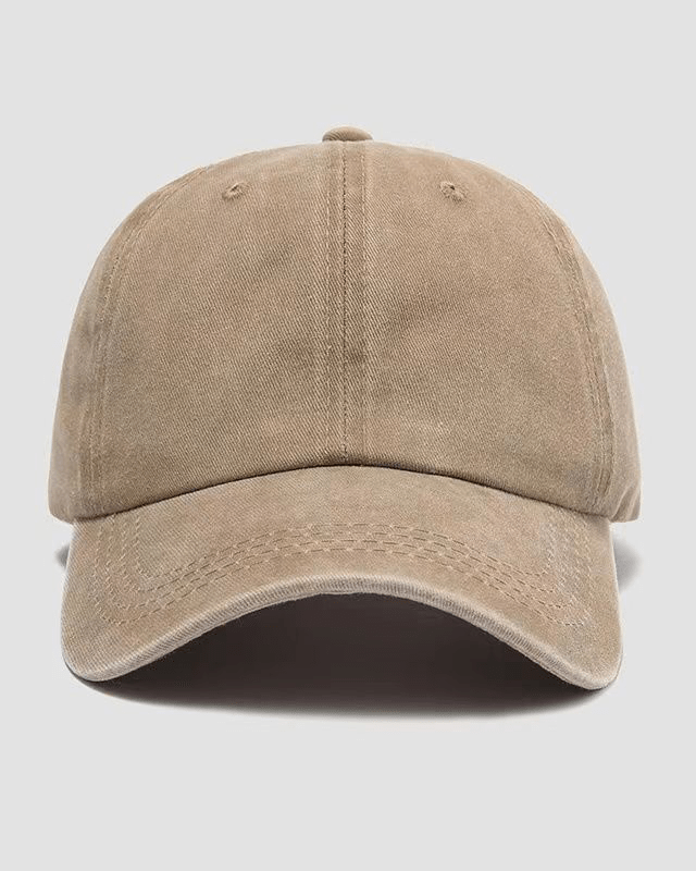 Ensfarget Uten Trykk Vasket Caps - Gymfit