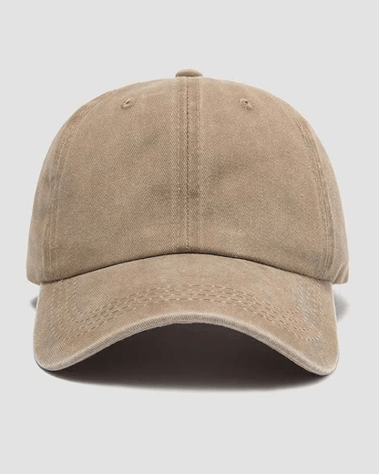 Ensfarget Uten Trykk Vasket Caps - Gymfit