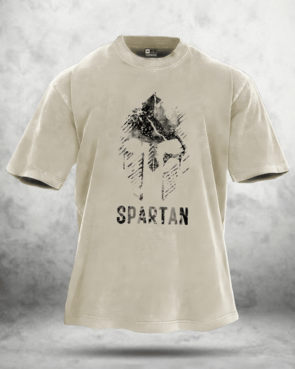 SPARTAN VASKET OG FALMET T-SHIRT - Gymfit