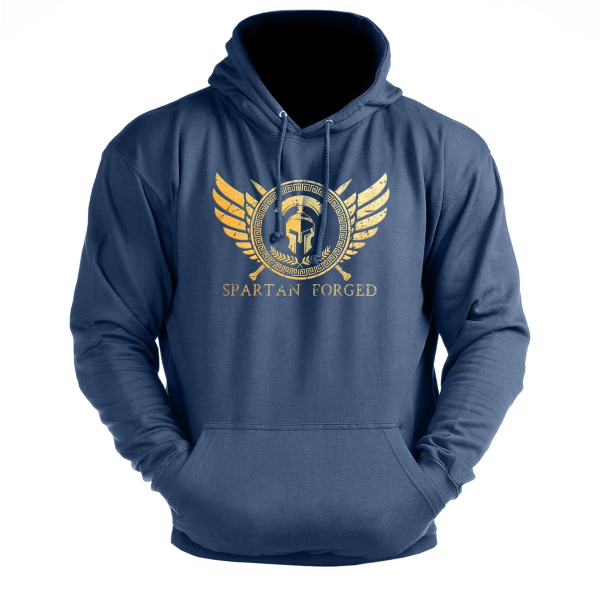 Spartan Forged brystemblem i gull - treningshoodie - Gymfit