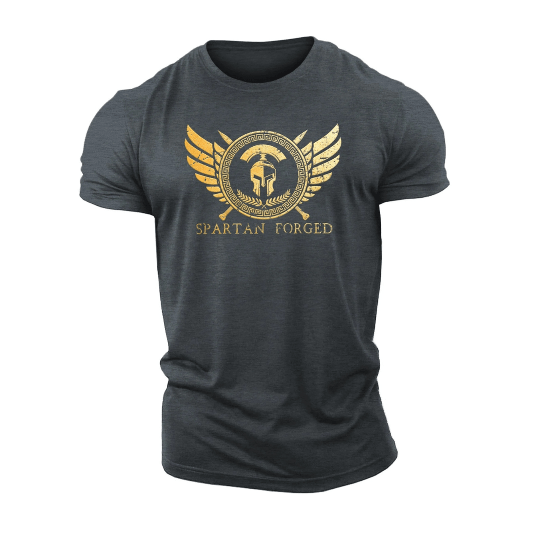 Spartan Forged brystemblem i gull - gym-T-skjorte - Gymfit