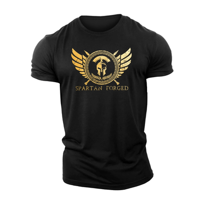 Spartan Forged brystemblem i gull - trenings-t-skjorte - Gymfit