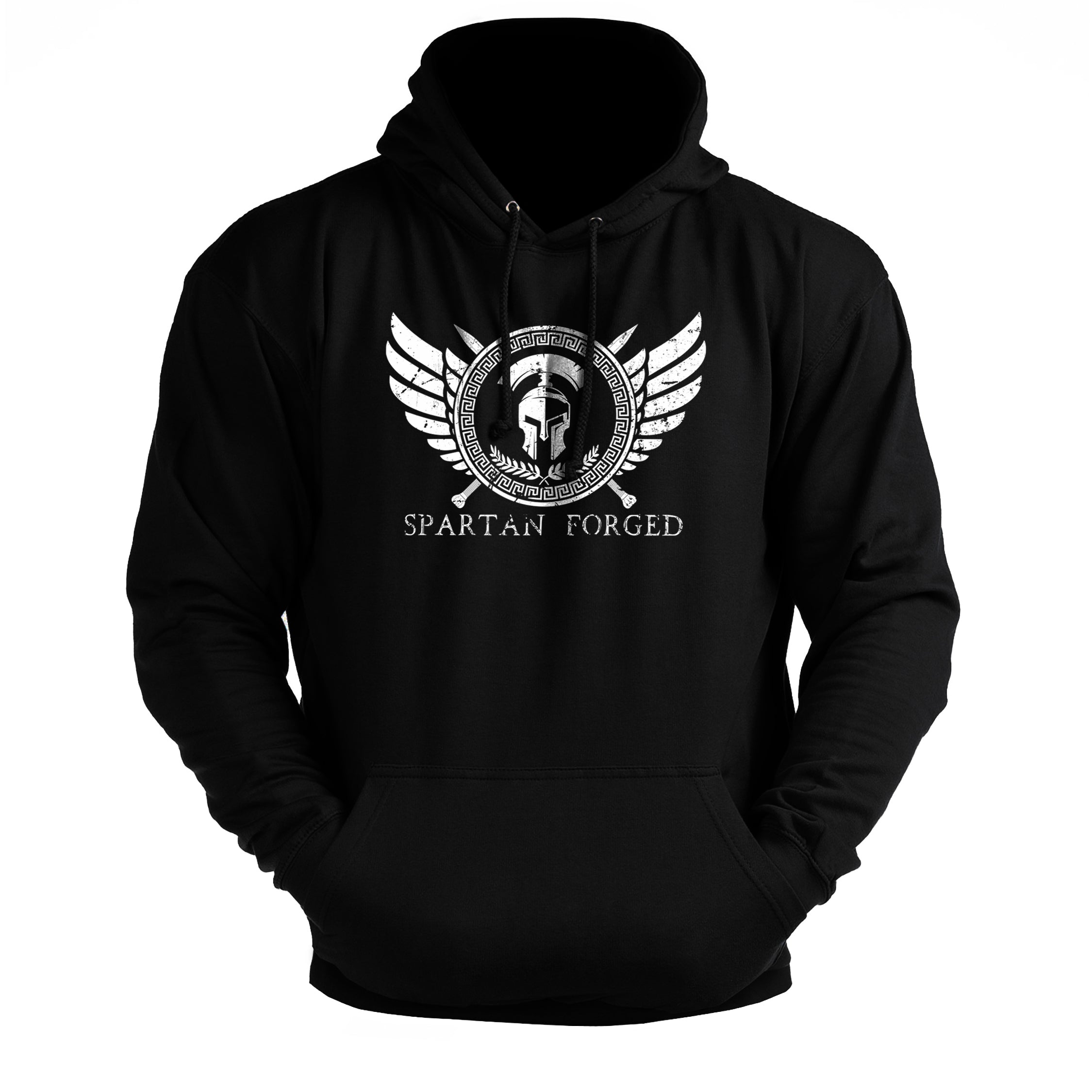 Spartansk smidd brystemblem - treningshoodie - Gymfit