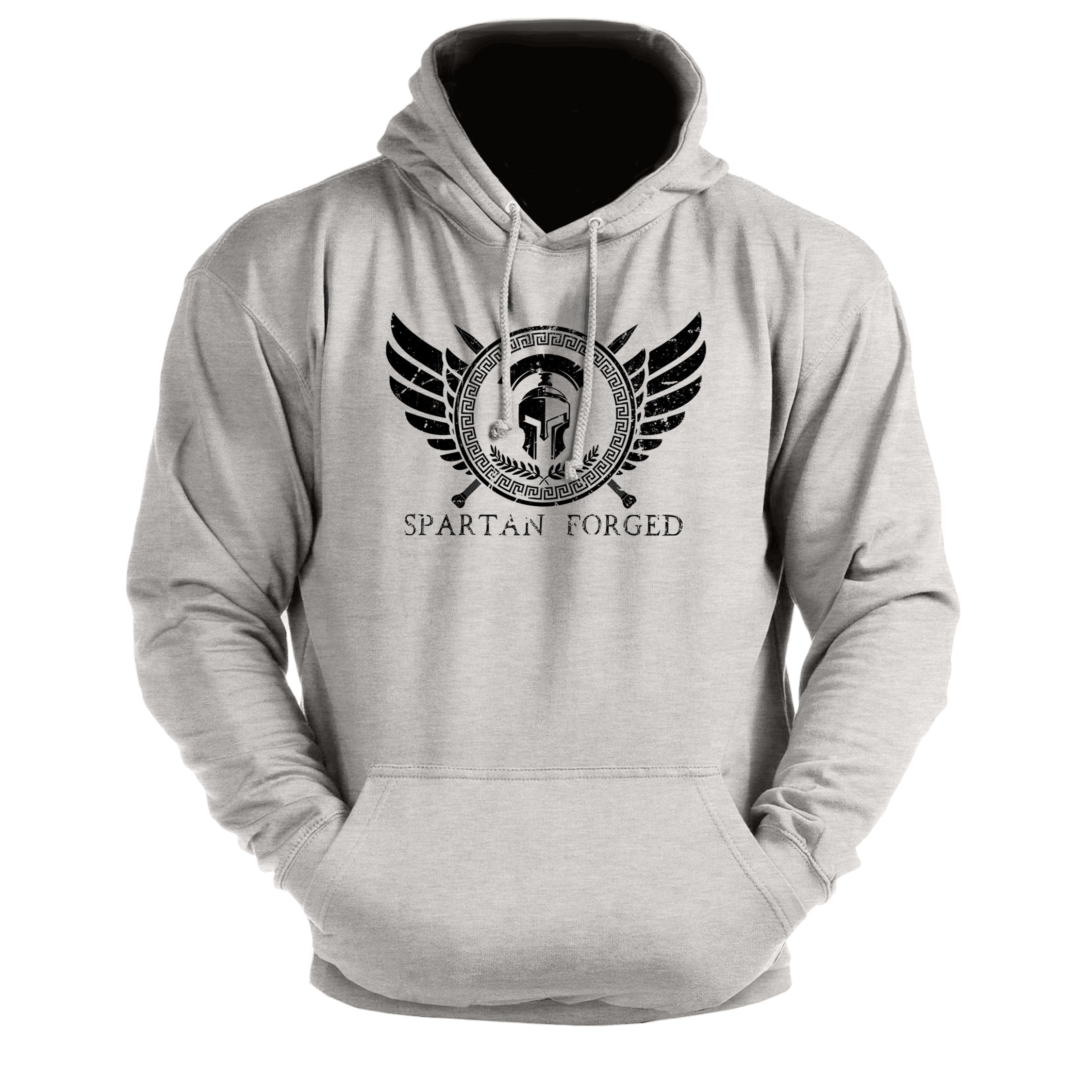 Spartan smidd brystemblem - treningshoodie - Gymfit