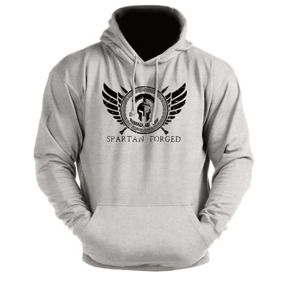 Spartan smidd brystemblem - treningshoodie - Gymfit