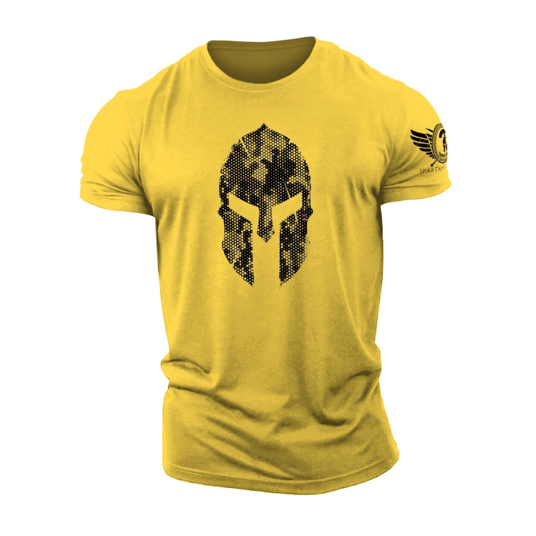 Spartansk hjelm camo T-skjorte - Gymfit