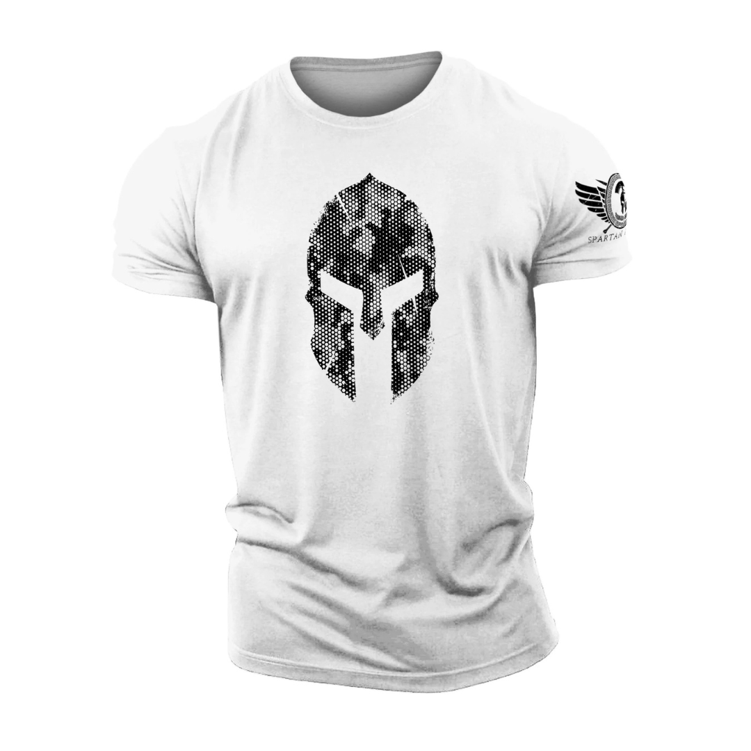 Spartansk hjelm camo T-skjorte - Gymfit